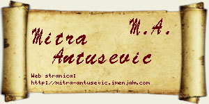Mitra Antušević vizit kartica